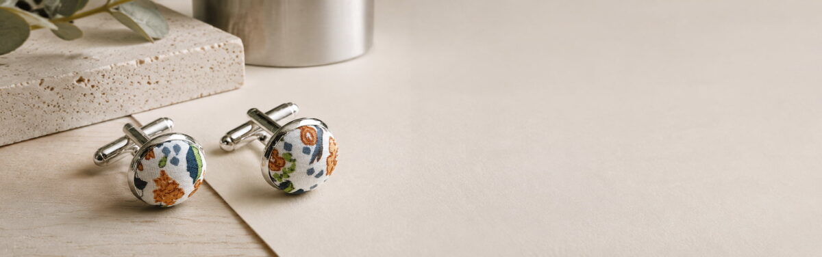 Boutons de manchette tissu