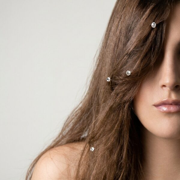 Alternative view of Bijoux pour cheveux en "Strass Swarovski" ronds