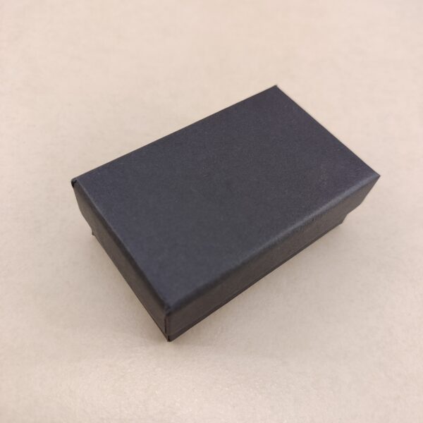 Boîte à bijoux en carton noir 8 × 5 cm