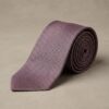 Cravate en soie jacquard vieux rose et noire - Ederton